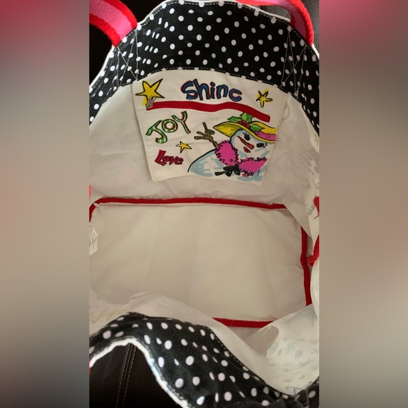 Large Brighton Snow Day  Snowman canvas tote - Picture 5 of 11